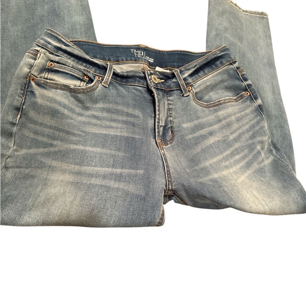Time And Tru Women's Blue Jeans Size 14 Petite Straight